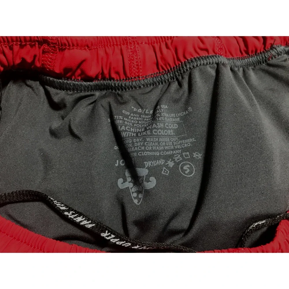 Jolyn Women's Athletic Shorts Size‎ Small RED Lined